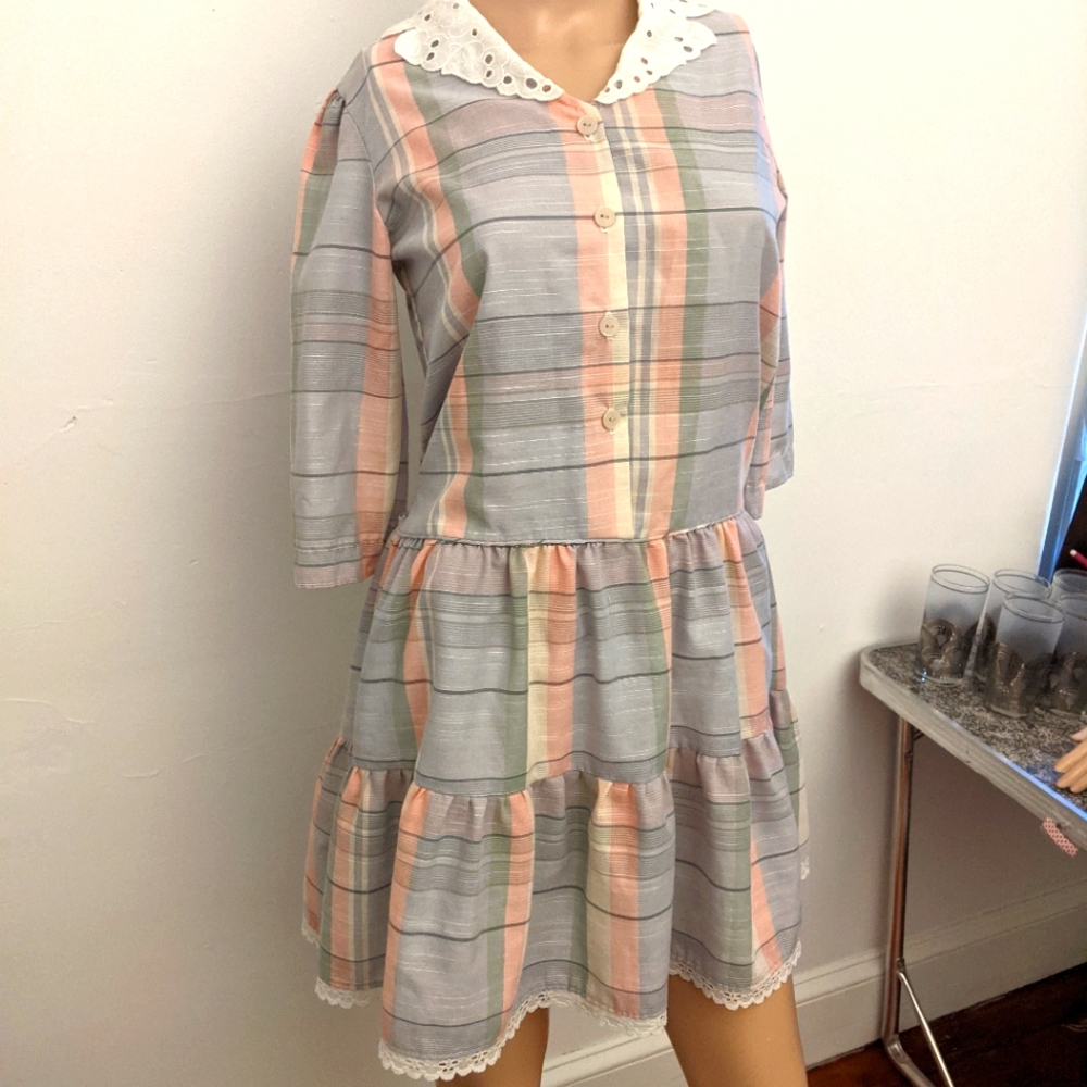 Vintage Cottage Core Style Vintage Mini Dress